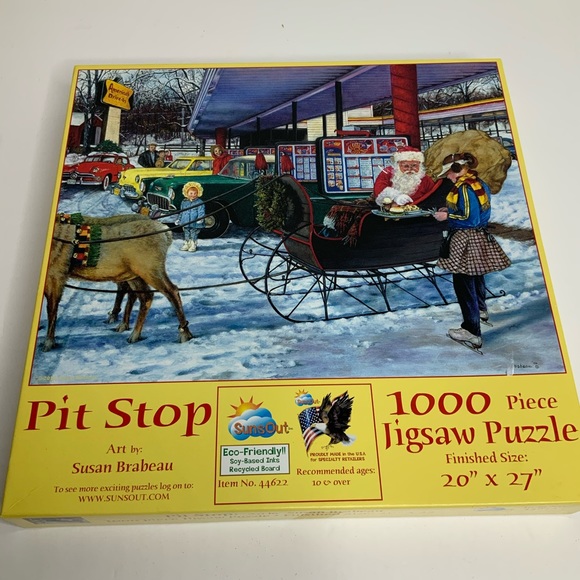 Jigsaw Puzzle 1000 piece Susan Barbeau Pit Stop - Picture 1 of 3